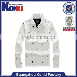 2014 New Fashion Slim Fit Plain Unisex Long Sleeve Cotton Tshirt Printing thumbnail-1