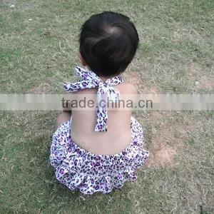 Factory Direct Sale Cute Baby Bubble Sunsuit Rompers With Ruffle thumbnail-1