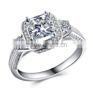 New Arrival LUXURY JEWELRY Big Square CZ Rings for Women Engagement Bands for Wedding thumbnail-1