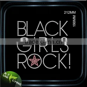 Black Girls Rock Wholesale Rhinestone Transfer For T Shirts thumbnail-1