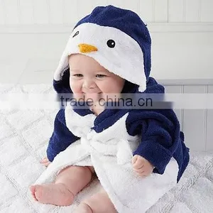 Waddle Penguin Hooded Spa Bathrobe And Custom Fancy Animal Baby Bathrobe thumbnail-1