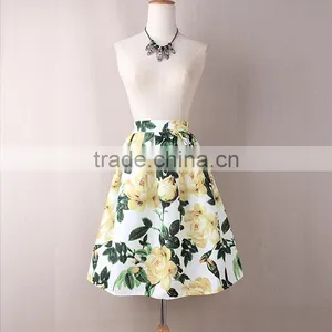 Z&M Floral Skirt High Waist Skirt Lady Skirt Lady Skirt thumbnail-1