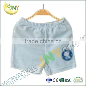 Plain Designer Blue Baby Boy Cotton Short Velvet Pants Or Baby Capri Pants thumbnail-1