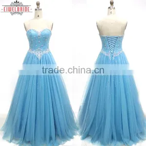 China Oem Supply Sweetheart Beaded A Line Wedding Dress thumbnail-1