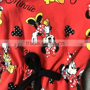 Baby Girls Summer Spring Clothing Infant Baby Girls Romper Baby Minnie Romper With Matching Headband thumbnail-4