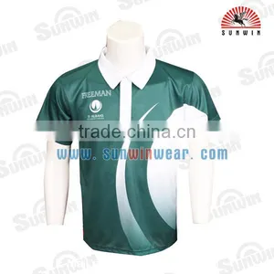 Hot Sell Custom Sublimation Printing Polo Shirt Cricket Jersey thumbnail-1