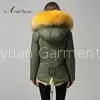Fashionable Winter Women Real Yellow Fox Fur Jacket With Fur Inside and Fur Collar Mens Coat thumbnail-2