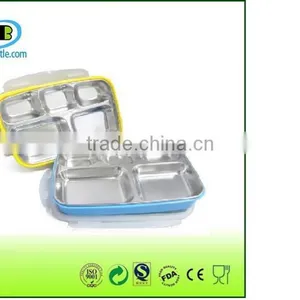 Stainlesss Steel Meal Preparation Container With 3 Sections Inside Container thumbnail-2
