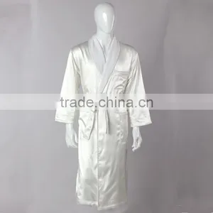 High Quality Men's and Women's Satin Cotton Hotel Wholesale Bathrobe thumbnail-6