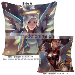 Overwatches Plush Bolster 45*45CM Cartoon Solf Sofa Cushion Wholesale Anime Pillow thumbnail-3