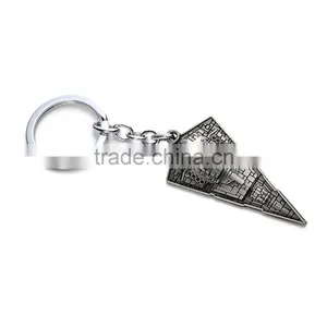 War Spaceship Silver 7cm Metal Keychain Keyring thumbnail-6