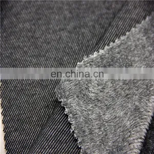 Knitting Denim Sherpa Fabric thumbnail-5