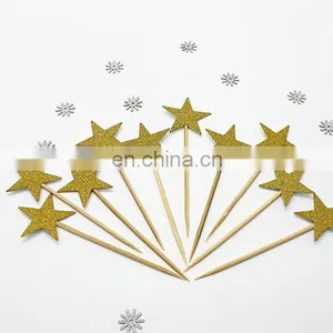 Gold Glitter Stars Cupcake Topper Birthday Party Cake Decorations thumbnail-2
