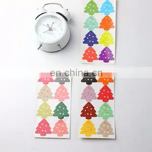Cute Colorful Christmas Tree Box Bag Label Baking Bag Sealing Sticker Baby Shower Gift Decoration Craft Packing thumbnail-2
