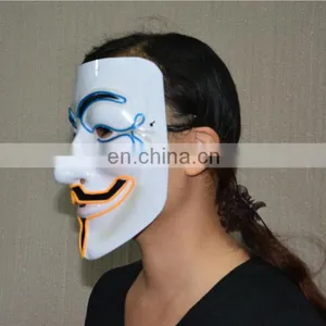 2016 New Design Cosplay Male V Vendetta Flash El Wire Led Glowing Mask thumbnail-6