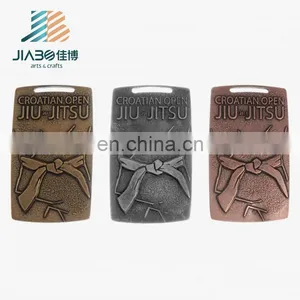 Engraved Custom Metal Antique Color Award Medals Taekwondo thumbnail-4
