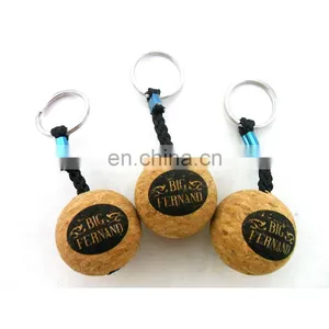 Cork Ball Shape Floating Keychain thumbnail-1