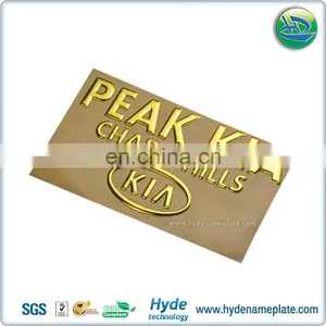 3D High Glossy Gold Flexible Soft Plastic Label Used on Cars thumbnail-4