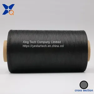 Carbon Conductive Nylon Filaments 20D/3F Intermingled With Black Polyester FDY 75D Anti-Static Yarn for ESD Fabrics-XTAA028 thumbnail-1