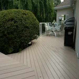 Grey WPC Waterproof Interlocking Composite Decking Floor Board Outdoor thumbnail-3