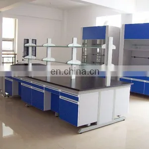 Electrical Test Bench Steel Wood Laboratory Island Bench Table thumbnail-1