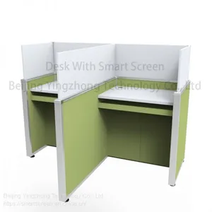 Lifting Hidden Screen Test Center Desk Study Carrel Desktop Panel Reduce Noise Library Cubicle Language Lab Table For Office thumbnail-2