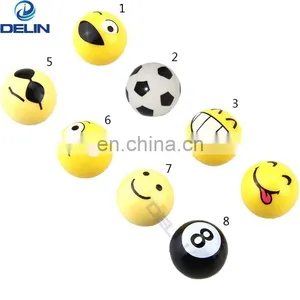 Cars Smile Happy Face Expression Ball Shape Wheel Tyre Tire Valve Stems Caps Valve Cover thumbnail-2