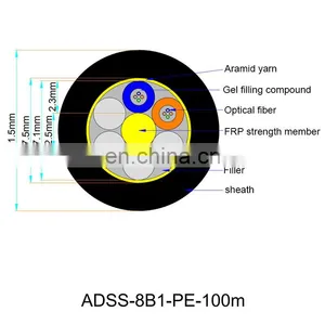 12 24 96 Core Adss Cores Price 48 Optical Aerial G652d Fibre Self Supporting Outdoor Fibra Optica Adss thumbnail-3