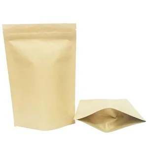 China Standing Pouch Kraft Paper Coffee Scrub Packaging With Zipper thumbnail-3
