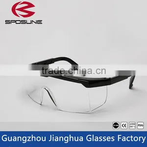 New 2016 Black Frame Trendy Glasses Clear HD Vision Safety Work Glasses Painting Printing Anti-splash Goggles Against Radiation thumbnail-2
