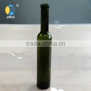 Factory Customized 375ml Black Green Wine Bottle With Cork thumbnail-4