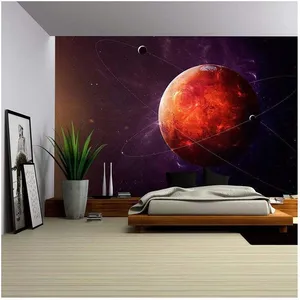 Custom Waterproof 3D Photo Wallpaper Earth Mars Vast Galaxy Wall Painting Living Room Sofa TV Background Murals Dropshipping thumbnail-2