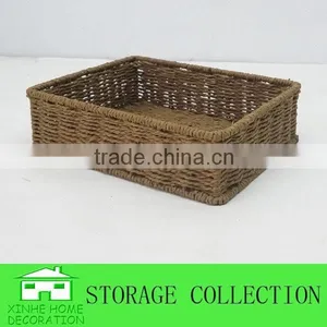 Rectangular Brown Paper Basket Weaving thumbnail-1