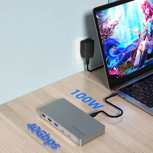 11 in 1 Thunderblot 3 USB C Docking Station Using Chips JHL8440 thumbnail-4