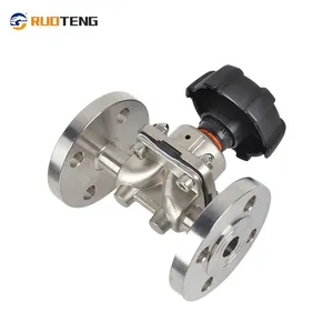 [Ruoteng] PN16 DN40 Flanged Connected Diaphragm Valve 316L Stainless Steel Double Diaphragm thumbnail-2