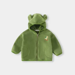 Children's Fleece Jacket Baby Newborn Coat Kids Warm Clothes Hoodie thumbnail-5