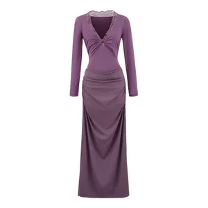 Fashion European and American Style Spring and Autumn Dress Custom Version Slim Temperament Elegant. thumbnail-3