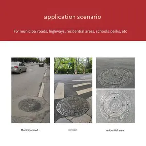 Lubao Manufacturer of Ductile Iron Anti-settlement Manhole Covers 650*850 With Six Anti-shift Features, Heavy-duty Flange, for Electric Power and Urban Use thumbnail-4