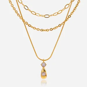 18K Gold Plated Stainless Steel CZ Resin Filled DIY Tassel Necklace Bracelet Charms thumbnail-3