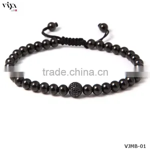 Hot Sale Men Bracelet 18k Gold Satiness Steel Beads Bracelet Fashion Chinese Knot Bangle thumbnail-2
