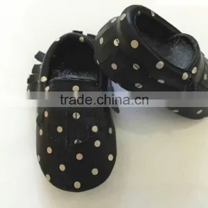 2015 Soft Leather Baby Shoes Crib Moccasins MOQ 50 Pairs/mix 4 Size thumbnail-2