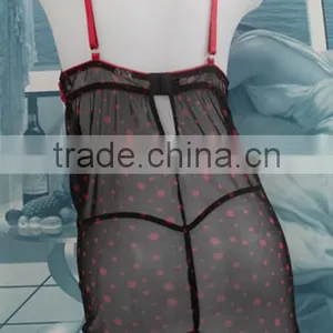 The Hot Mesh Nightie Dress G-string Suites thumbnail-3