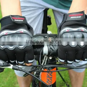 Men Motorcycle Cycling Gloves Half Finger Anti Slip 3D Hard Shell Protective Bicycle Bike Riding Racing Gloves thumbnail-1