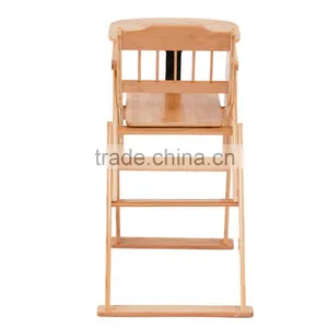 High Quality Advanced Child Adjustable Wooden Baby Feeding High Chair Lifting Baby Chair thumbnail-4