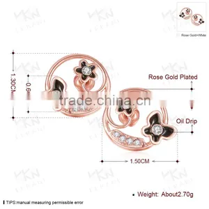 Factory 18K Gold Plated Flower Pattern Women Vintage Tribal Flower Earring thumbnail-4