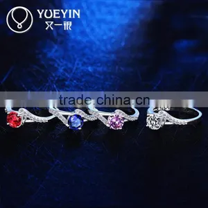 Latest Design Lekani Mix Colour 925 Sterling Silver Plated Rings thumbnail-1