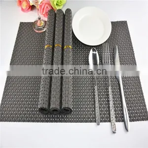 High Quality PVC Placemat Pure Color8*8 Dark Grey 45*30cm 110g Table Decoration thumbnail-1