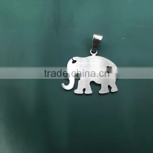 2016 New Arrival Personal Design Steel Color Elephant Pendant For Necklace thumbnail-2