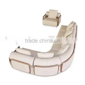 Modern Design U Shaped Sectional Sofa Set Designs and Prices White Leather Sofa Quality Choice Most Popular thumbnail-3