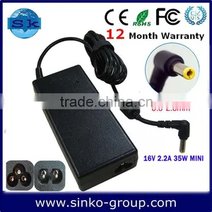 ac Charger Adapter 16V 2.2A 35W 5.5*2.5mm for Lenovo/ibm Mini Laptop Notebooks thumbnail-1